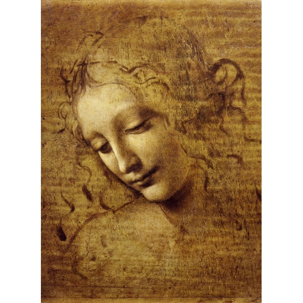Złota głowa, Leonardo da Vinci, 1508 (1000el.) - Sklep Art Puzzle